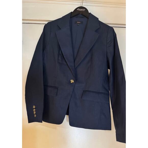 *Never Worn* Quince Navy Blue 100% Linen Blazer Women's Small (Highly Rated) - Picture 3 of 10